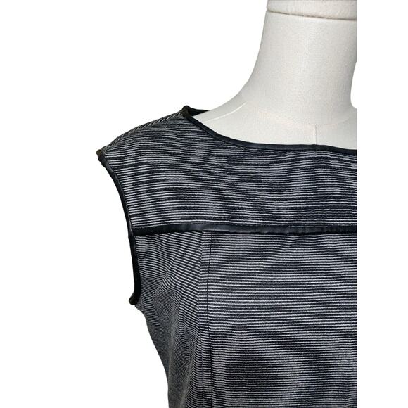 Max Studio Dress Women's Medium Black/Gray Striped Pencil Sleeveless - Picture 2 of 9